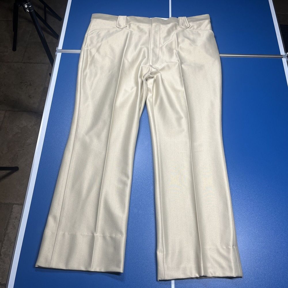 Saxifon dress pants U.S.A Western style Men's Slacks Size 40x27 Shiny Rodeo